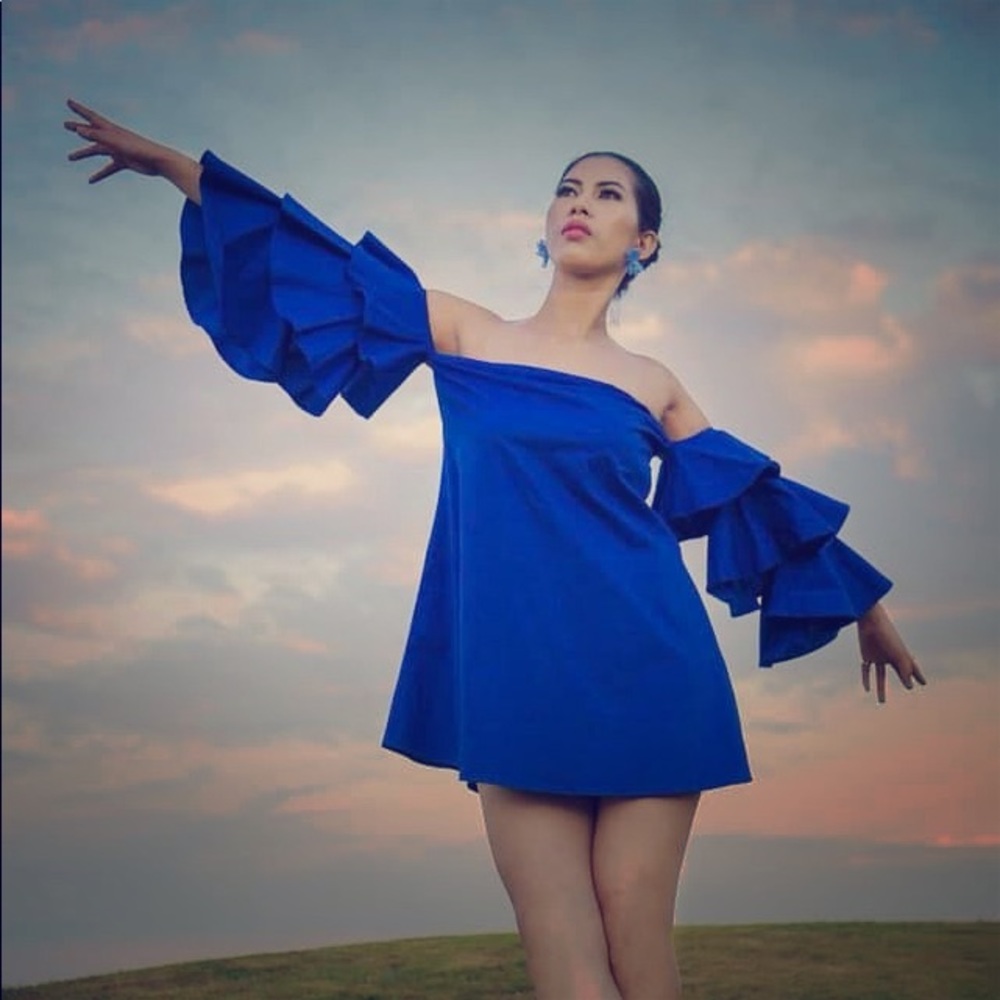 Flutter Blue Dress